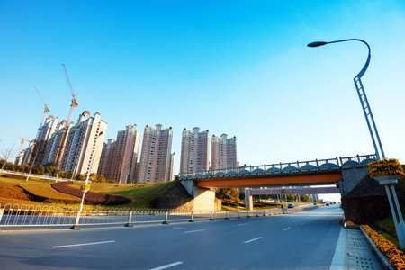 Urban road landscape, Nanchang, China 
