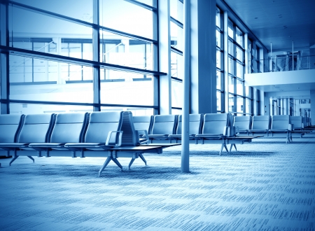 Bench in the shanghai pudong airport interior of the airport のeditorial素材