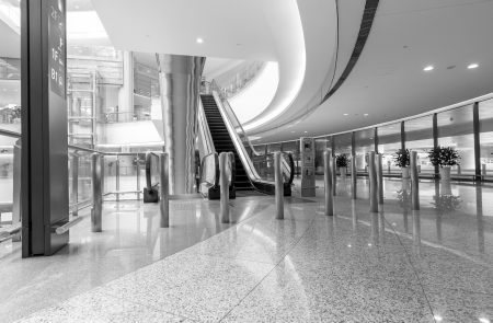 Terminal within a modern architectural style のeditorial素材