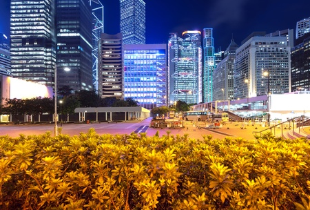 Hong Kong night, the cityの写真素材