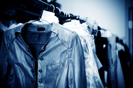 Laundry, hanging on the racks of old clothes.