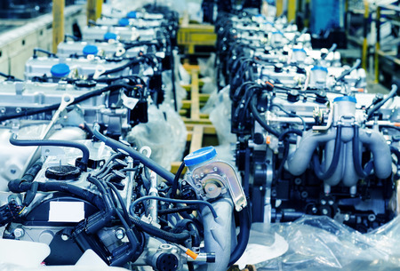 Production of automobile engine plantの写真素材