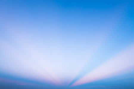 Twilight radial clouds