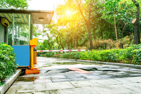Parking entrance fee booth