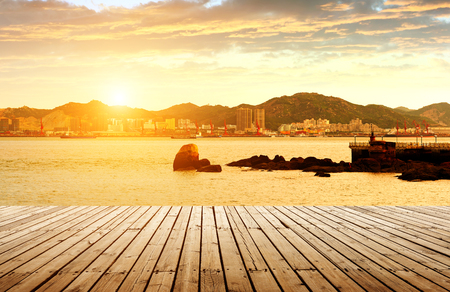 The wooden structures of offshore platformsの写真素材