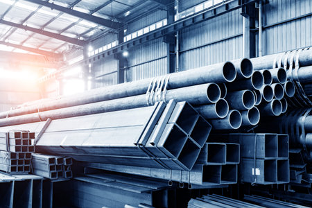 Large steel factory warehouse