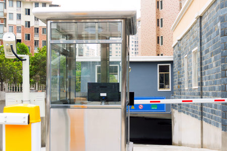 Tollbooth in underground car park