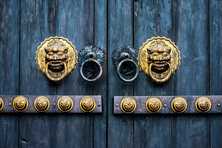 antique oriental door knockerの写真素材