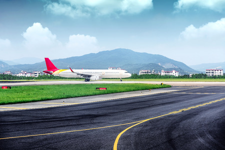 airplane at the airportのeditorial素材