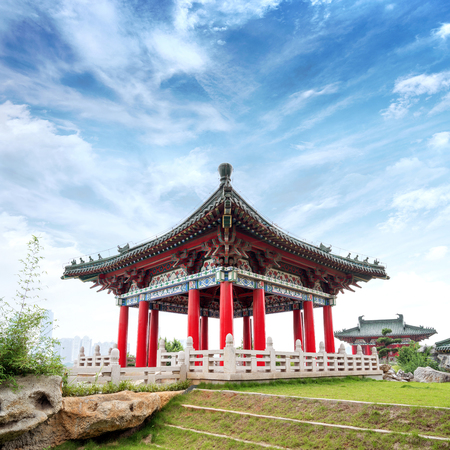 Tengwang Pavilion,Nanchang,traditional, ancient Chinese architecture, made of wood.のeditorial素材