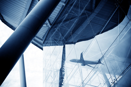 Exterior view of the terminal building in Shanghai, Chinaのeditorial素材