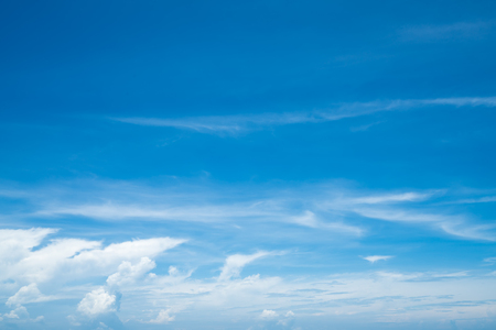 blue sky background with white cloudsの写真素材