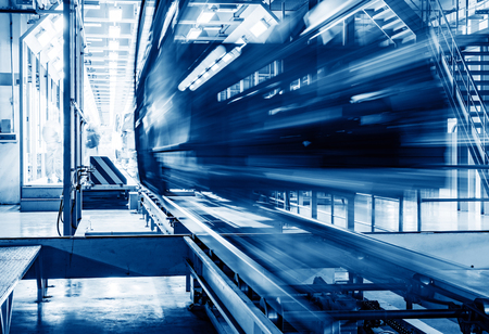 Modern automobile production line, automated production equipment.の写真素材