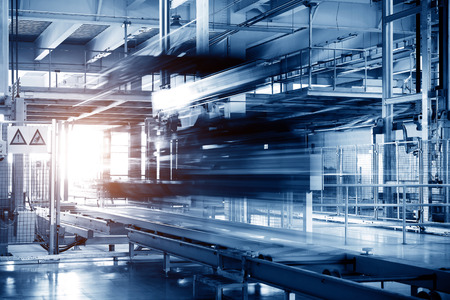 Modern automobile production line, automated production equipment.の写真素材