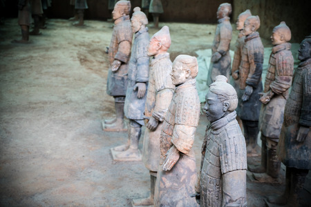 Tomb of ancient Chinese emperors: Terracotta Warriors and Horses. Has been more than 2,200 years ago.のeditorial素材