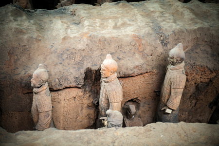 Tomb of ancient Chinese emperors: Terracotta Warriors and Horses. Has been more than 2,200 years ago.のeditorial素材