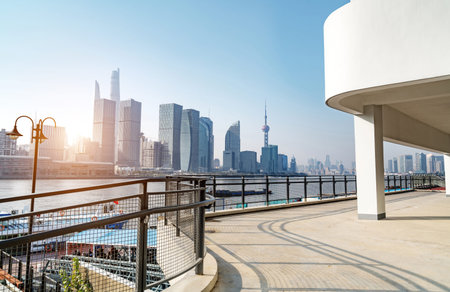 Shanghai skyline with modern urban skyscrapers, China