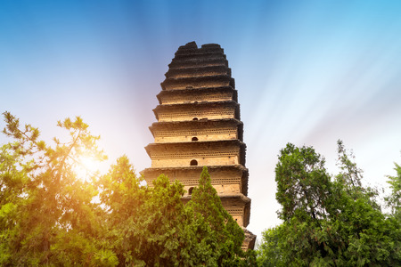 The small wild goose pagoda is a historical sites in xian, China'sのeditorial素材
