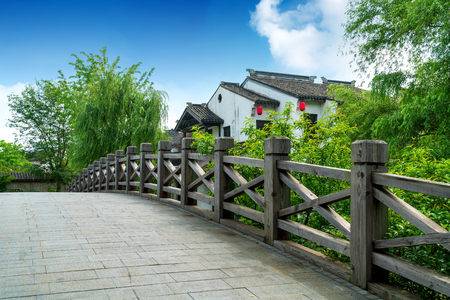 Wuxi, a famous water town in Chinaの写真素材