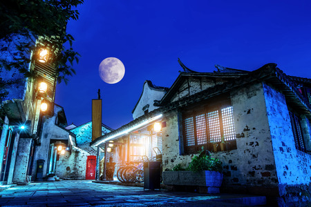 Wuxi, a famous water town in Chinaの写真素材