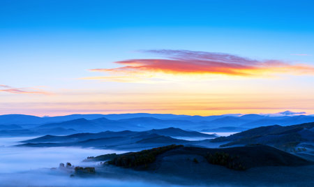 mountain view in the morning, Inner Mongolia, China.