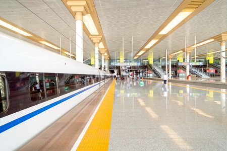 NANJING, CHINA - JUNE 10, 2018:Nanjing South Railway Station is the largest railway station in Asia and the largest high-speed railway station in Asia.のeditorial素材