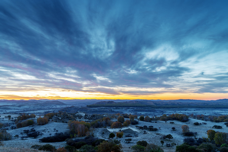 mountain view in the morning, Inner Mongolia, China.の写真素材