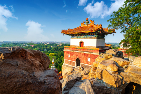 Ancient buildings of the Summer Palace in Beijing, China.のeditorial素材
