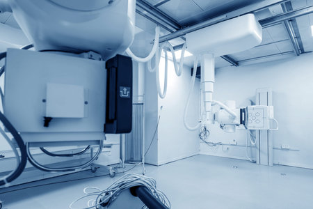 Hospital X-ray machine for fluoroscopyの写真素材
