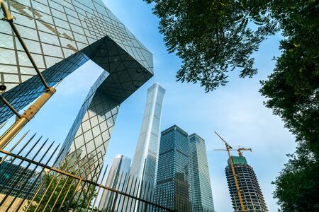 Modern office building in a big cityの写真素材