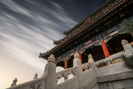 Chinese-style ancient architecture, Beijing, China.のeditorial素材