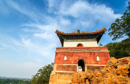 Ancient buildings of the Summer Palace in Beijing, Chinaのeditorial素材