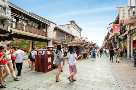 HANGZHOU CHINA - 7 June 2019 : He Fang historical street.historical buildings from the Ming and Qing dynasty.のeditorial素材