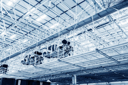 Modern automobile production line, automated production equipment.