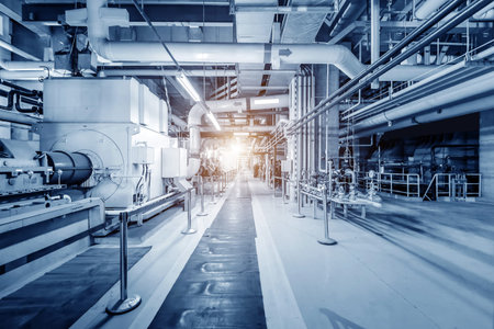 Thermal power plants, complex pipelines and machines.