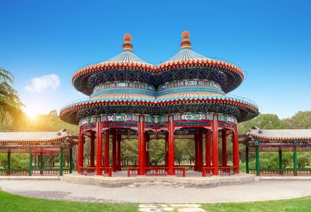 The Shuanghuan Pavilion was built by the emperor for his mother's birthday. Beijing China.の素材 [FY310138980819]