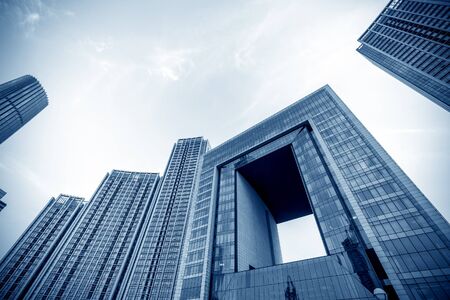 Modern skyscrapers of the metropolis, Tianjin, China.の写真素材