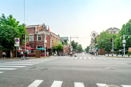 Tianjin, China - June 2019 :The Five Avenues(Wudadao). a famous tourist spots in Tianjin, China.のeditorial素材