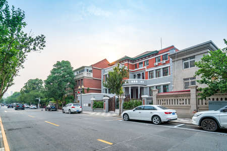 Tianjin, China - June 2019 :The Five Avenues(Wudadao). a famous tourist spots in Tianjin, China.のeditorial素材