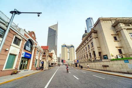 Tianjin, China - June 2019 : The area around Xiaobailou is the 19th century American concessionのeditorial素材