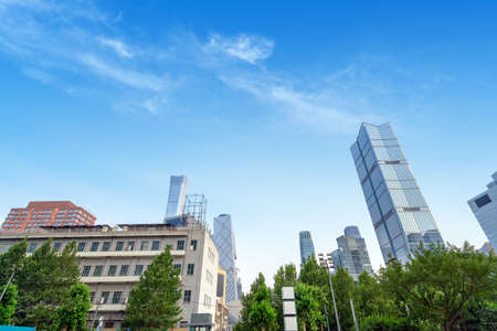 High-rise buildings in the financial district of the city, Beijing, China.の写真素材