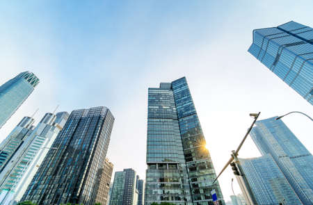High-rise buildings in the financial district of the city, Beijing, China.の写真素材