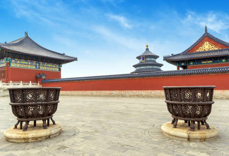 Historical building in Tiantan Park, Beijing, China.のeditorial素材