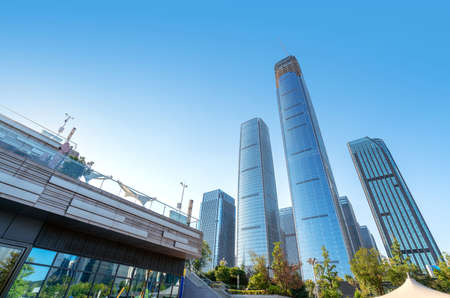 Modern skyscrapers in the business district, Guiyang, China.の写真素材