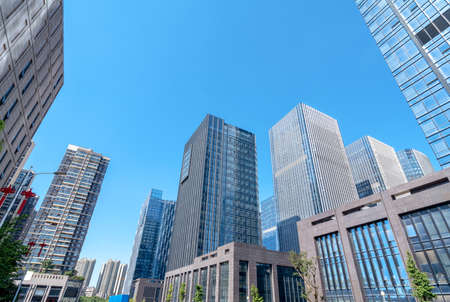 Modern skyscrapers in the business district, Guiyang, China.の写真素材
