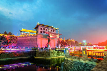 City wall of Xi'an, Yongning Gate, Sothern Gateのeditorial素材