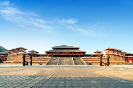 Qin and Han ancient city park, Guizhou, China.のeditorial素材