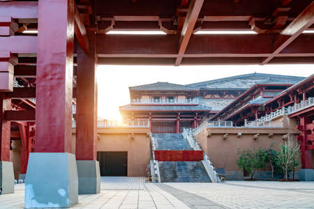 Qin and Han ancient city park, Guizhou, China.のeditorial素材