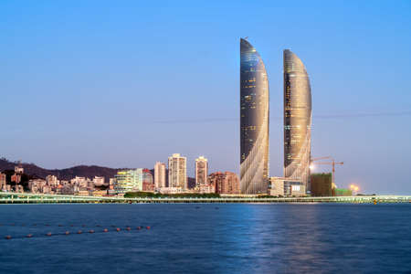 Xiamen Siming District Urban Architecture Night Sceneryのeditorial素材