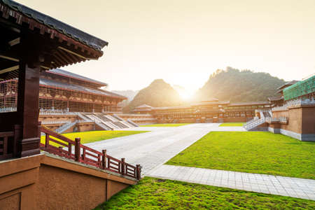 Qin and Han ancient city park, Guizhou, China.のeditorial素材